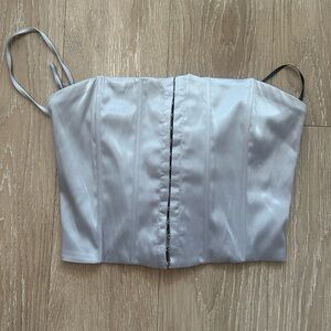 NWT silver corset top!